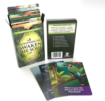 Questions to Awaken The Soul Vol. 1 Card Deck - Inspire Consciousness and Get Deep Faster with Thought Provoking Questions